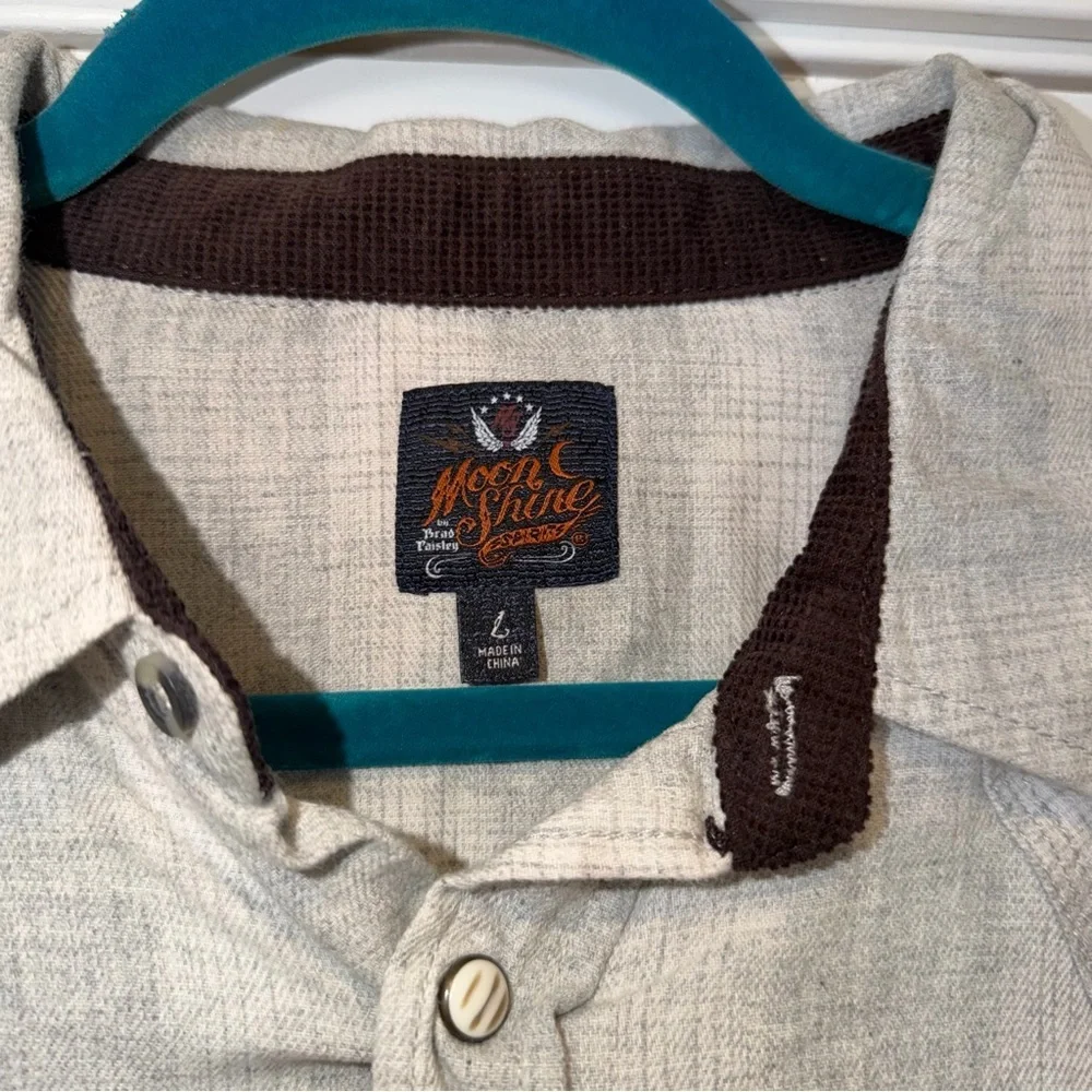 Moon Shine Spirit Western Plaid Pearl Snap shirt